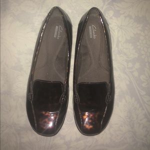 Clark’s leopard print shoes size 8 1/2 w